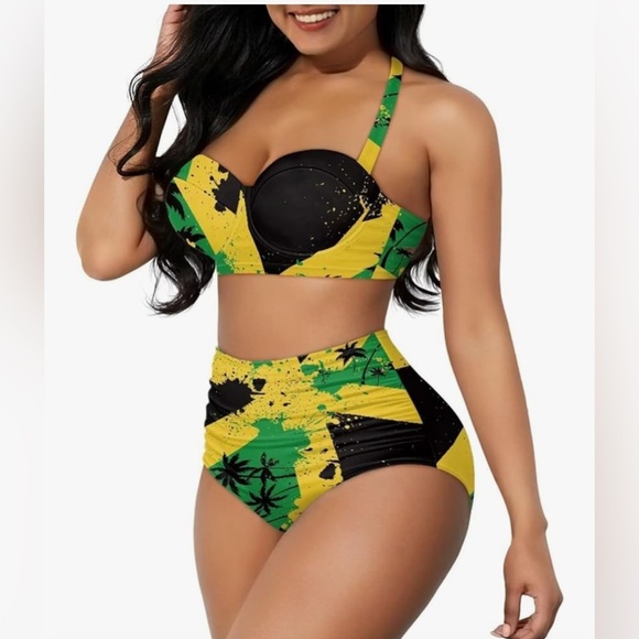 salabomia Other - Salabomia  2Piece Women Bikini Set Halter Top, High Waist Tummy Control Swimsuit